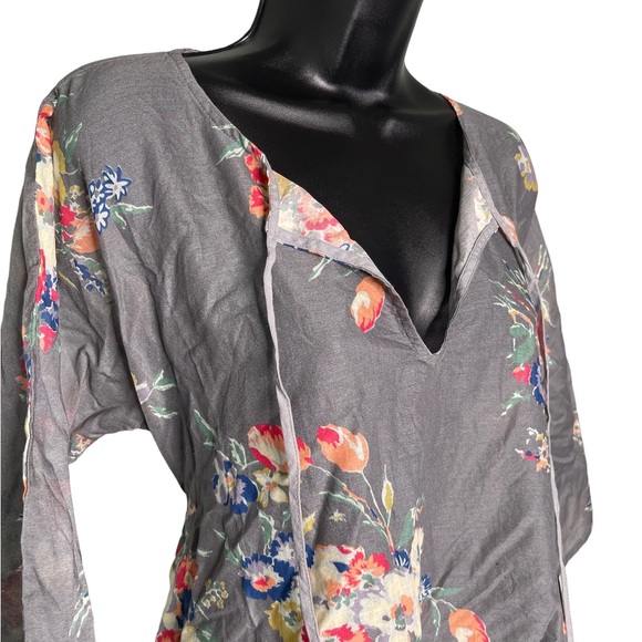 Johnny Was Grey Floral Swim Cover Up Dress Size Small - Picture 3 of 5